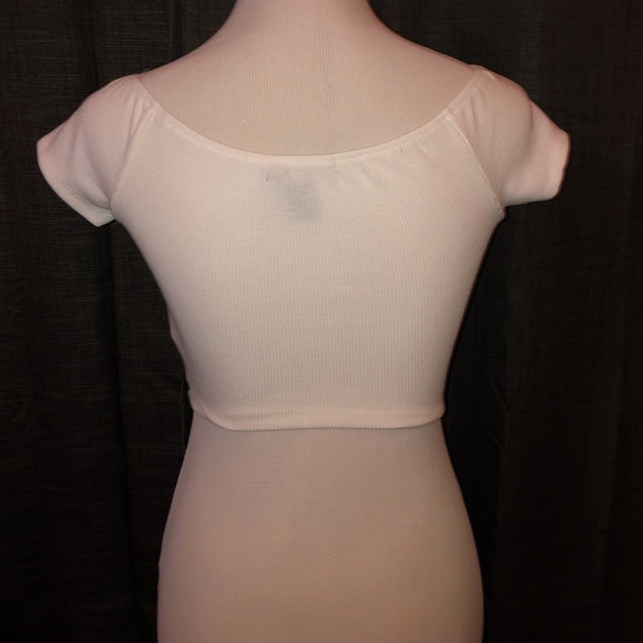 White tie- crop top - Picture 2 of 4